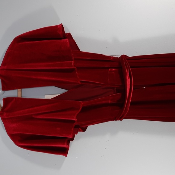 NWT ALEX MARIE CRIMSON BETH VELVET JUMPSUIT SZ 4 - Picture 13 of 14